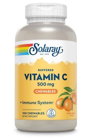 500 milligrams Buffered Vitamin C | Solaray | Immune System | Dietary Supplement | 100 Tablets | VitaminLife