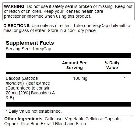 Solaray Bacopa Leaf Extract 60 Capsule