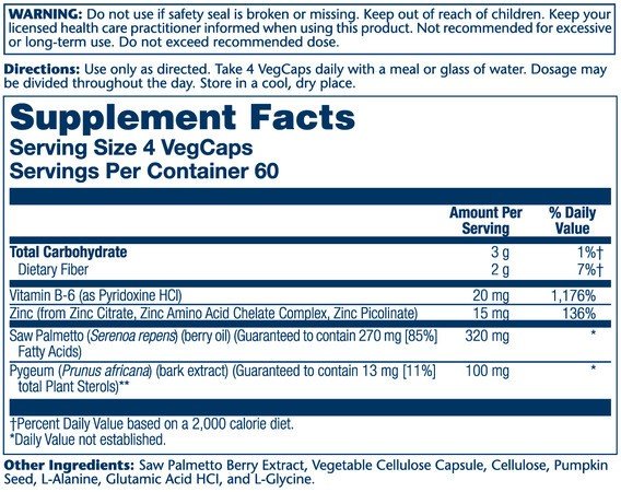 Solaray Pygeum and Saw Palmetto 240 Capsule