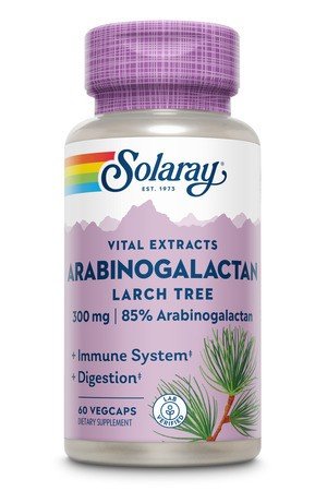 Arabinogalactan | Solaray Vital Extracts | Larch Tree | 85% Arabinogalactan | Immune System | Digestion | Dietary Supplement | 60 VegCaps | Capsules | VitaminLife