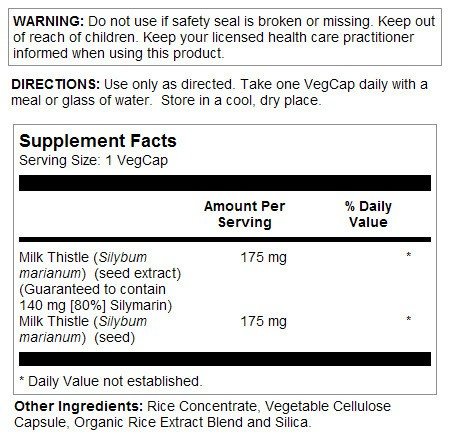 Solaray Milk Thistle Seed Extract 120 VegCap