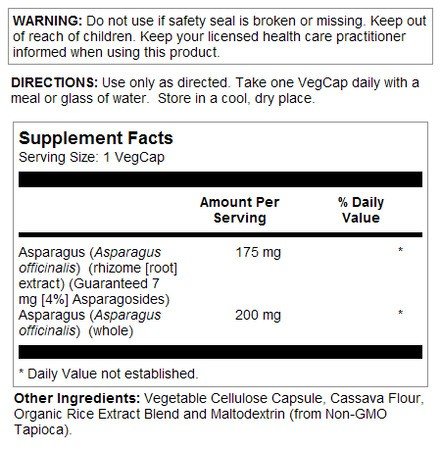 Solaray Asparagus Extract 60 Capsule