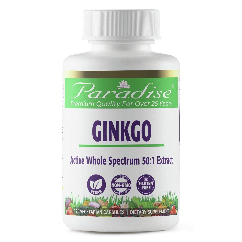 Paradise Herbs Ginkgo Biloba 50:1 120 VegCap