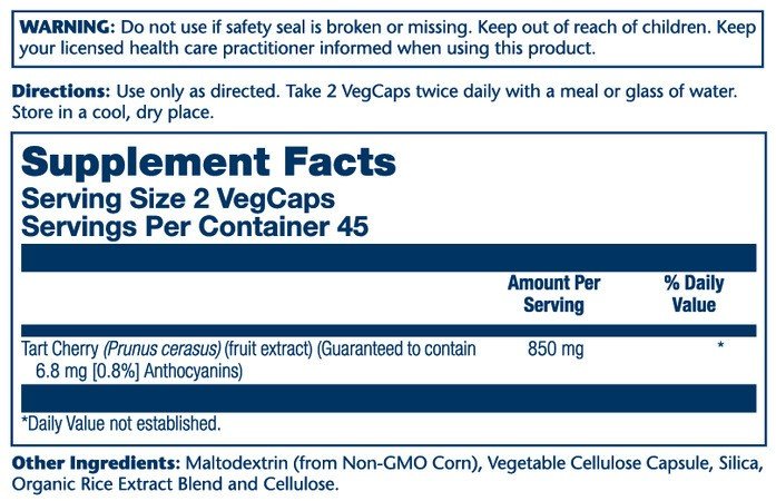 Solaray Vital Extracts Tart Cherry 90 VegCaps