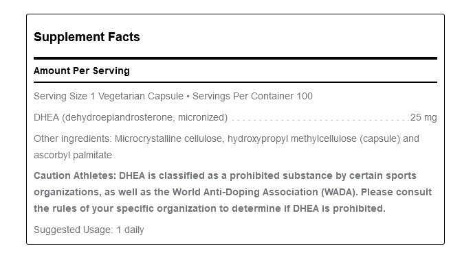 Douglas Laboratories DHEA - 25mg 100 Capsule