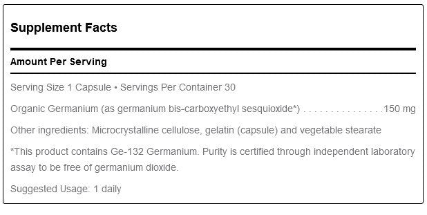 Douglas Laboratories Organic Germanium - 150mg 30 Capsule