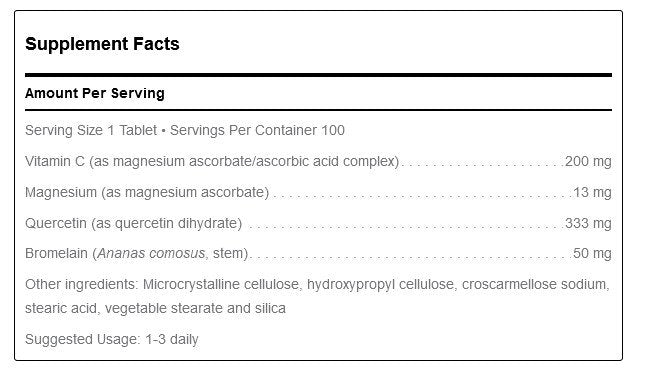 Douglas Laboratories Quercetin-Bromelain Complex 100 Tablet