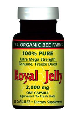 YS Eco Bee Farms 100% Pure Freeze Dried Fresh Royal Jelly - 2000 mg 35 Capsule