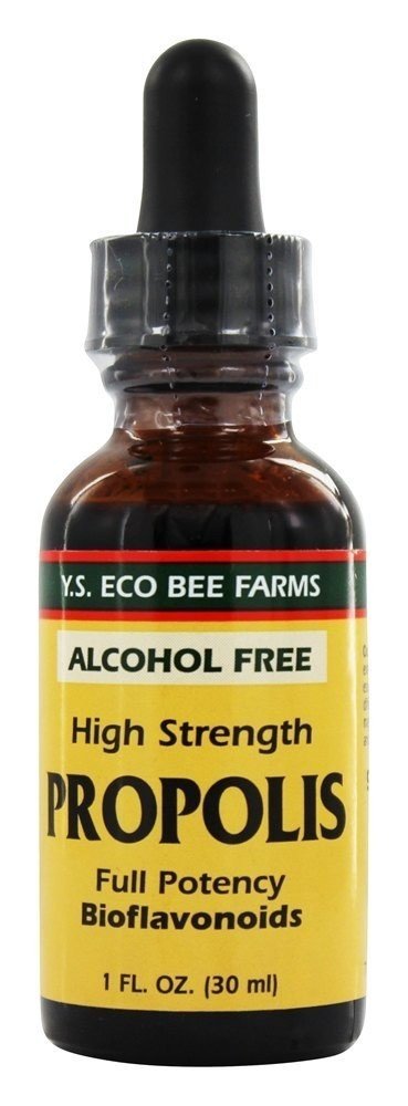 YS Eco Bee Farms Propolis Full Potency Bioflavonoids Alcohol-Free 1 oz Liquid