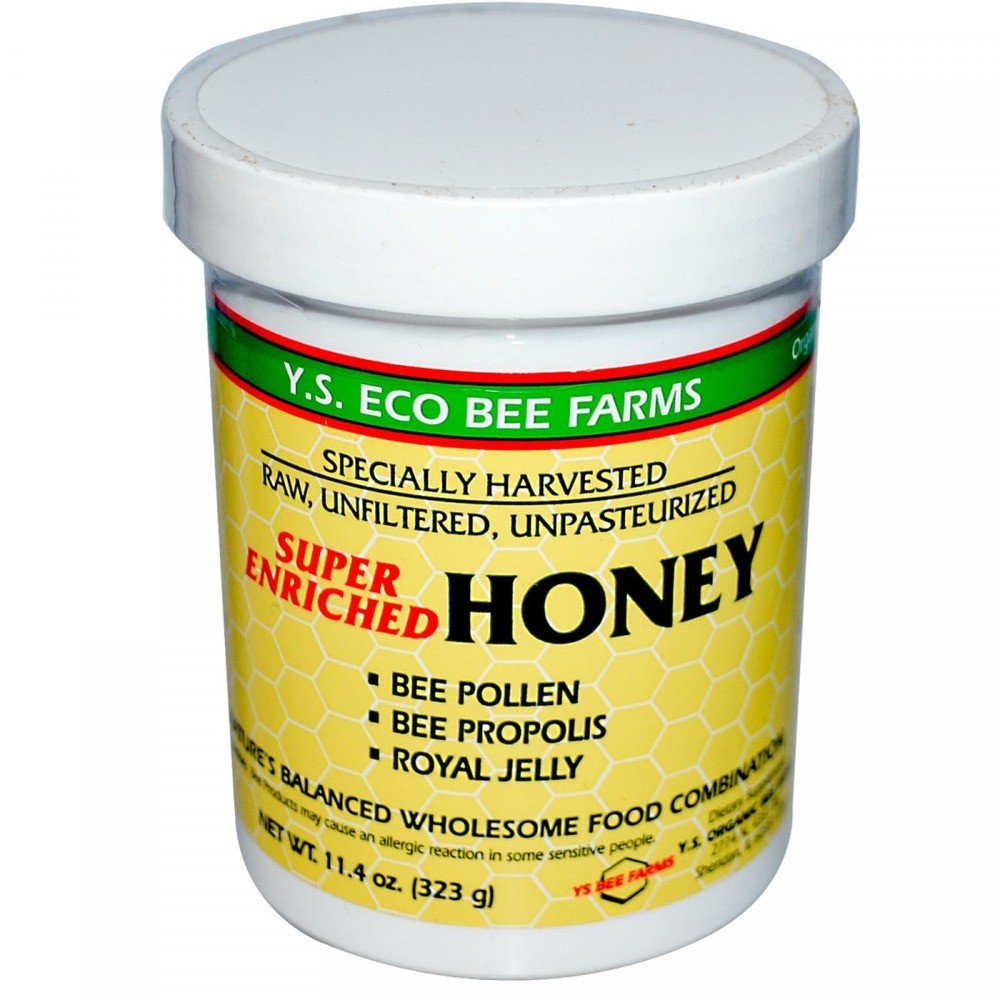 YS Eco Bee Farms Enriched Honey - 16,000 mg Bee Pollen 11.4 oz. Liquid