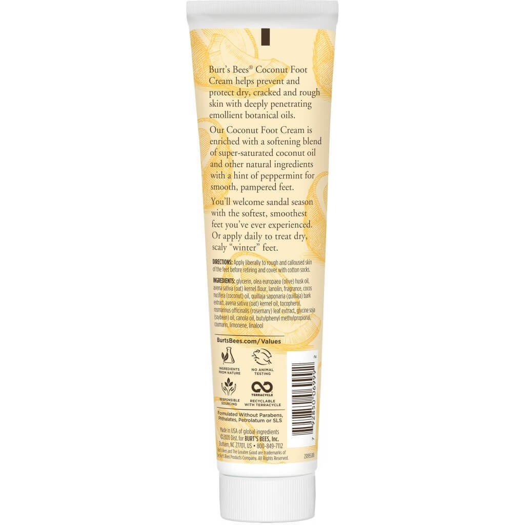 Burt&#39;s Bees Coconut Foot Creme 4 oz Cream