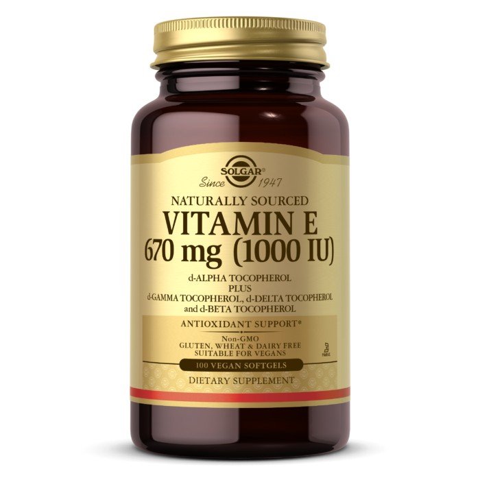Solgar Vitamin E 670 mg ( 1000 IU ) 100 Vegan Softgel