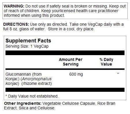 Solaray Glucomannan 100 Capsule