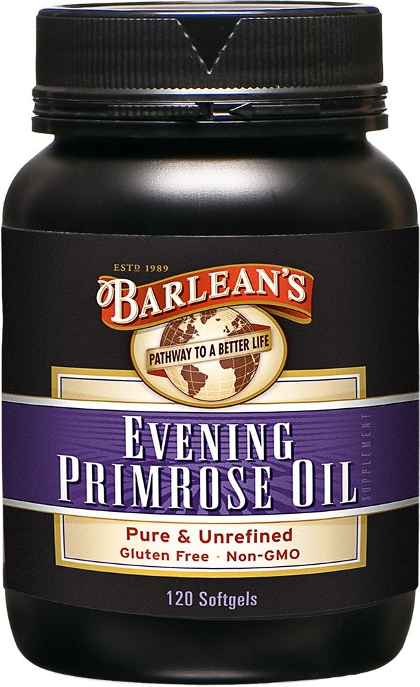 Evening Primrose Oil | Barlean&#39;s | Unrefined | Gluten Free | Non GMO | 120 Softgels | VitaminLife