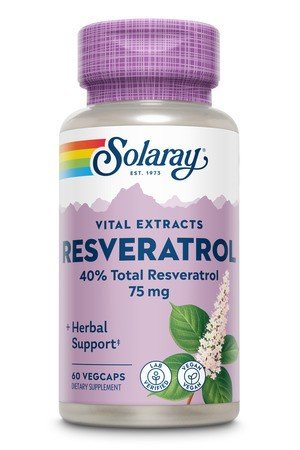 Resveratrol | Solaray | 75 milligrams Japanese Knotweed | Herbal Support | Vegan | Dietary Supplement | 60 VegCaps | 60 Vegetable Capsules | VitaminLife