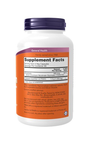 Now Foods Chitosan &amp; Chromium 240 Capsule