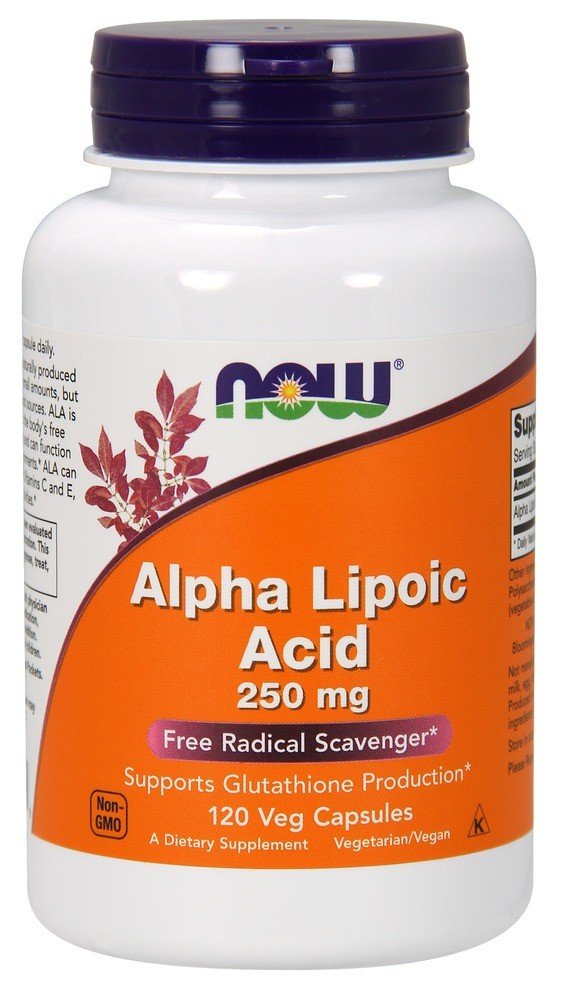 250 milligrams Alpha Lipoic Acid | Now Foods | Free Radical Scavenger | Supports Glutathione Production | Vegan | Non GMO | 120 VegCaps | 120 Capsules | VitaminLife