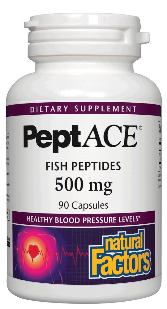 Natural Factors PeptACE Fish Peptides 500MG 90 Capsule