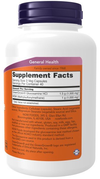 Now Foods Glucosamine &amp; MSM Vegetarian 120 VegCap