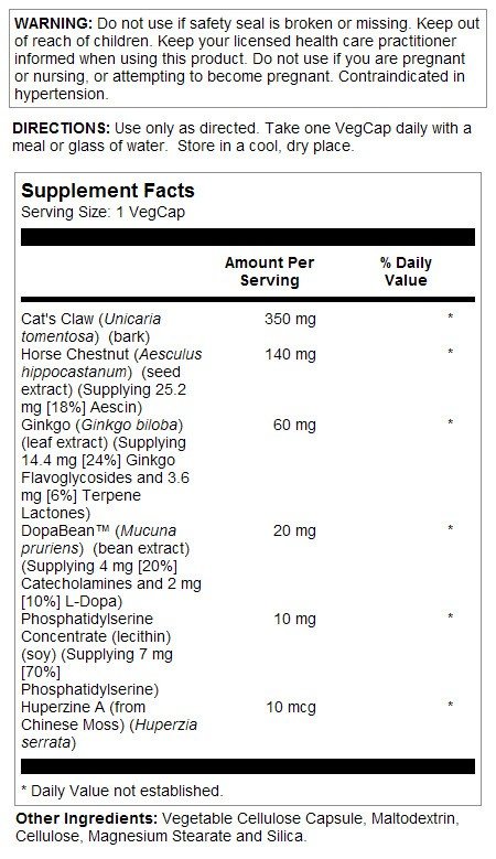 Solaray Sharpmind Brain Formula 60 VegCap