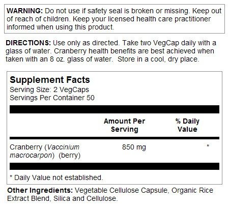 Solaray Cranberry 100 VegCaps