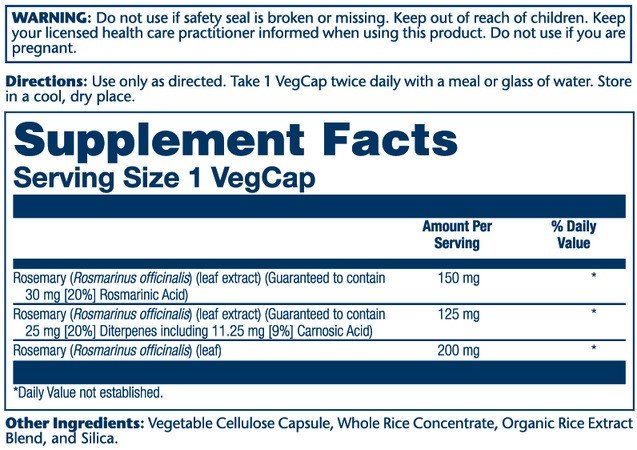 Solaray Rosemary Leaf Extract 45 Capsule