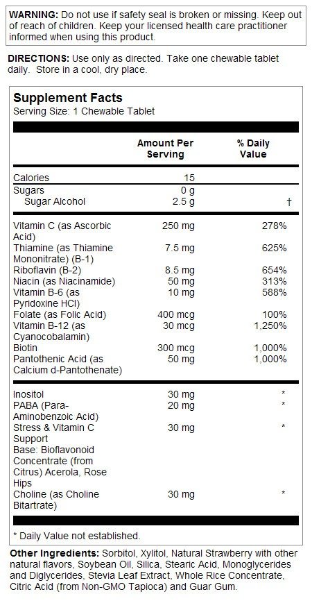 Solaray B-Complex Chewable 50 Chewable