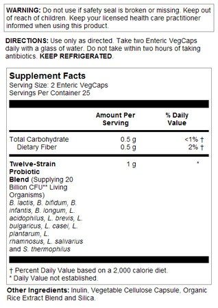 Solaray Multidophilus 12 Strains Enterically Coated 50 Capsule