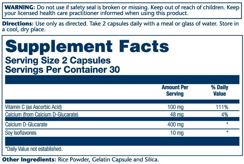 Solaray Calcium D-Glucarate 200mg 60 Capsule