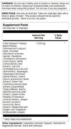 Solaray Total Cleanse Kidneys 60 Capsule