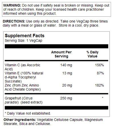 Solaray Grapefruit Seed Extract 250mg 60 Capsule