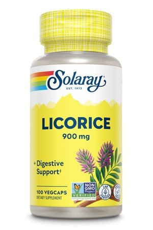 900 milligrams Organic Licorice Root | Solaray | Digestive Support | Non GMO | Dietary Supplement | 100 VegCaps | VitaminLife