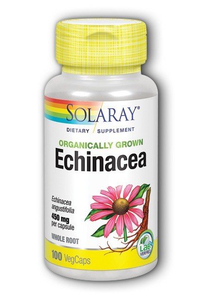 Solaray Organically Grown Echinacea 450mg 100 VegCaps