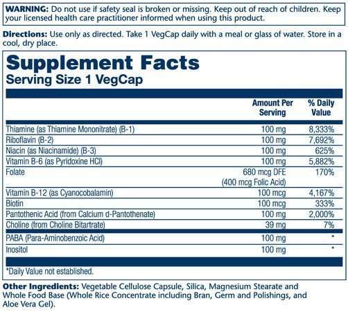 Solaray B-Complex 100 250 VegCap