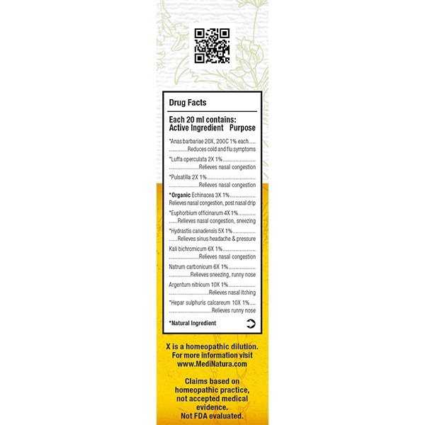 MediNatura ReBoost Nasal Spray Echinacea+6 Decongestion .68 oz Spray