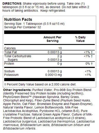 Natures Life Apple Orchard Acidophilus Pro 96 16 oz Liquid