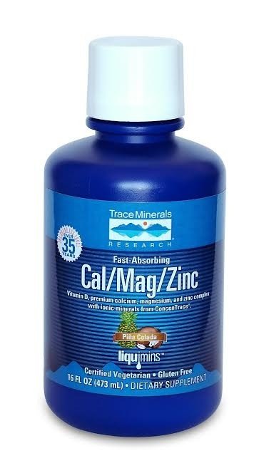 Trace Minerals LiquiMins Cal/Mag/Zinc Pina Colada 16 oz Liquid