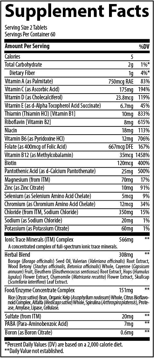 Trace Minerals Stress-X 60 Tablet