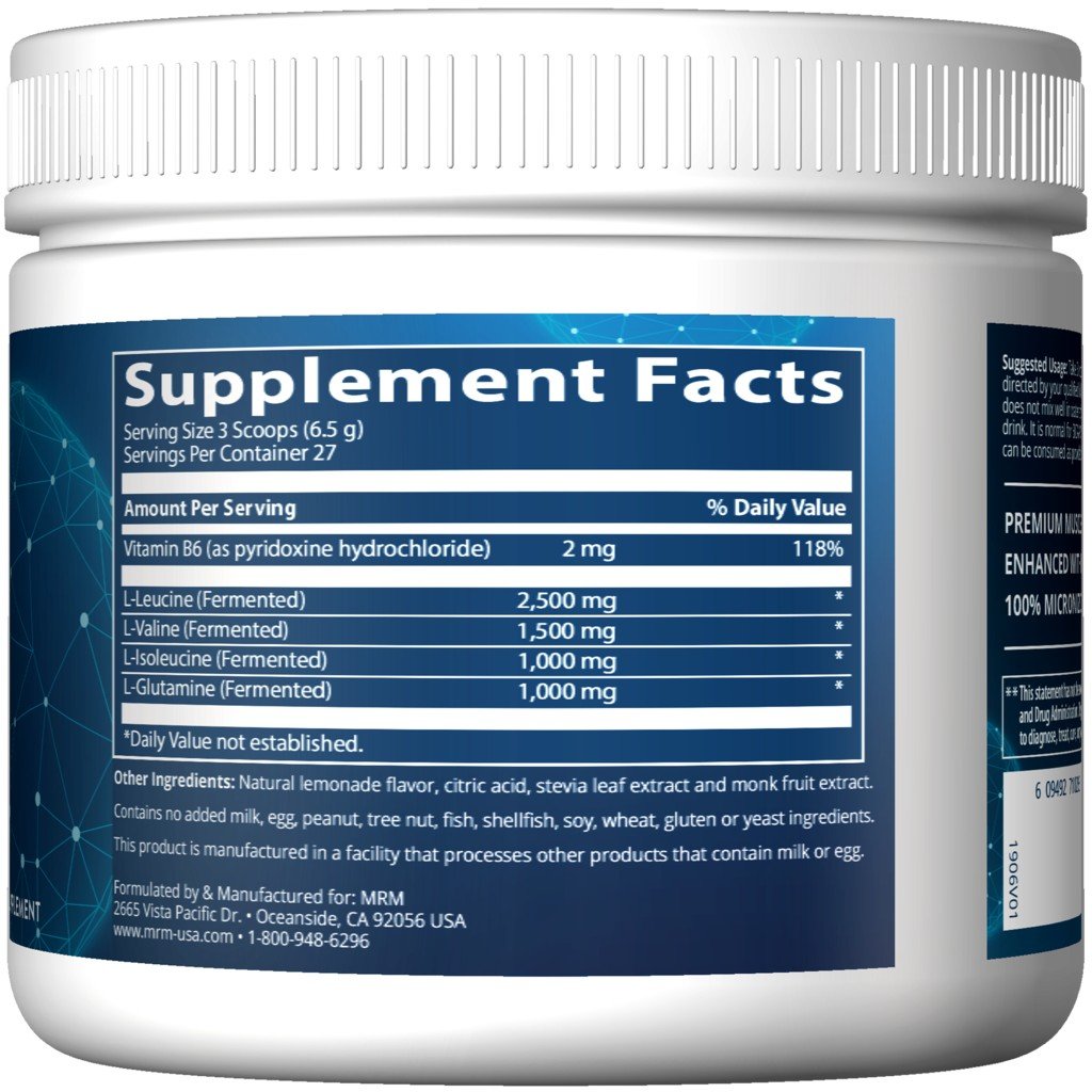 MRM (Metabolic Response Modifiers) BCAA + G Ultimate Recovery Formula Lemonade Flavor 180 g Powder
