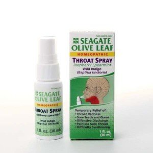 Seagate Vitamins Olive Leaf Throat Spray (Raspberry-Spearmint) 1 oz Spray