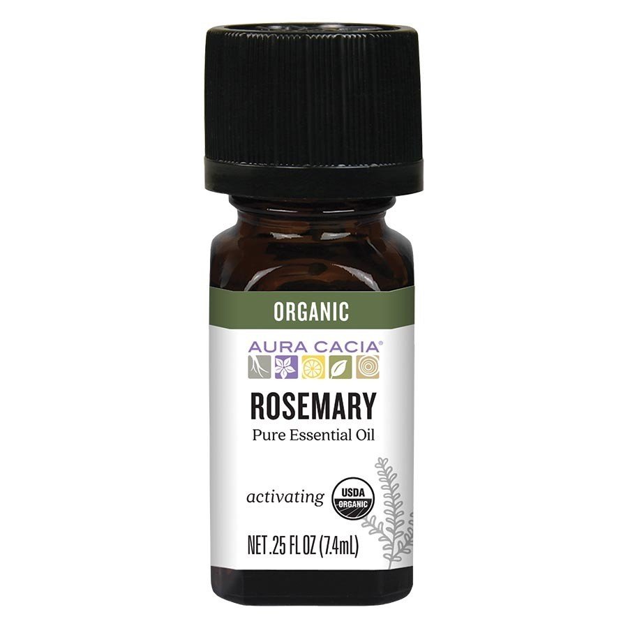 Aura Cacia Organic Rosemary Essential Oil 0.25 oz (7.4 ml) Oil