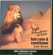 Light Mountain Hair Color & Conditioner- Dark Brown 4 oz Powder