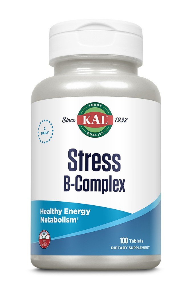 Stress B Complex | Kal | Healthy Energy Metabolism | 2 Daily | Dietary Supplement | 100 Tablets | VitaminLife