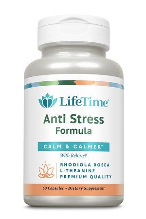 Anti Stress Formula | Life Time | Calm & Calmer | 200 milligrams Relora | 100 milligrams Rhodiola Rosea | 50 milligrams L-Theanine | Dietary Supplement | 60 Capsules | VitaminLife