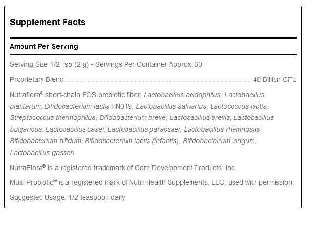 Douglas Laboratories iFlora Multi-Probiotic 40 Billion Powder 2.1 oz Powder