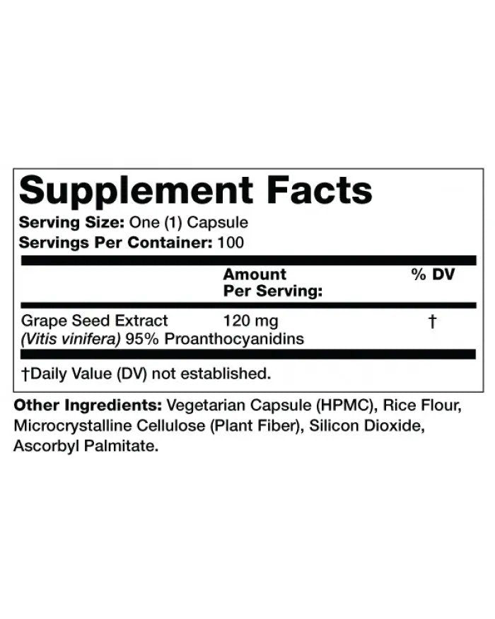 Olympian Labs Grape Seed Extract 120mg 100 Capsule