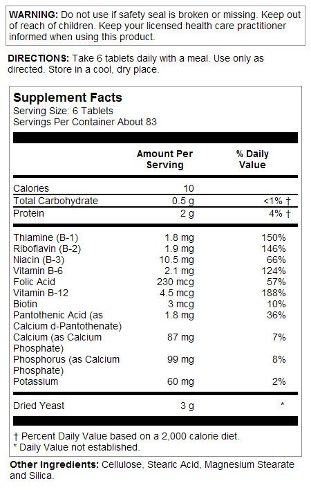 Kal Nutritional Yeast 500 Tablet