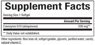 Natural Factors Coenzyme Q10 200 mg 30 Softgel