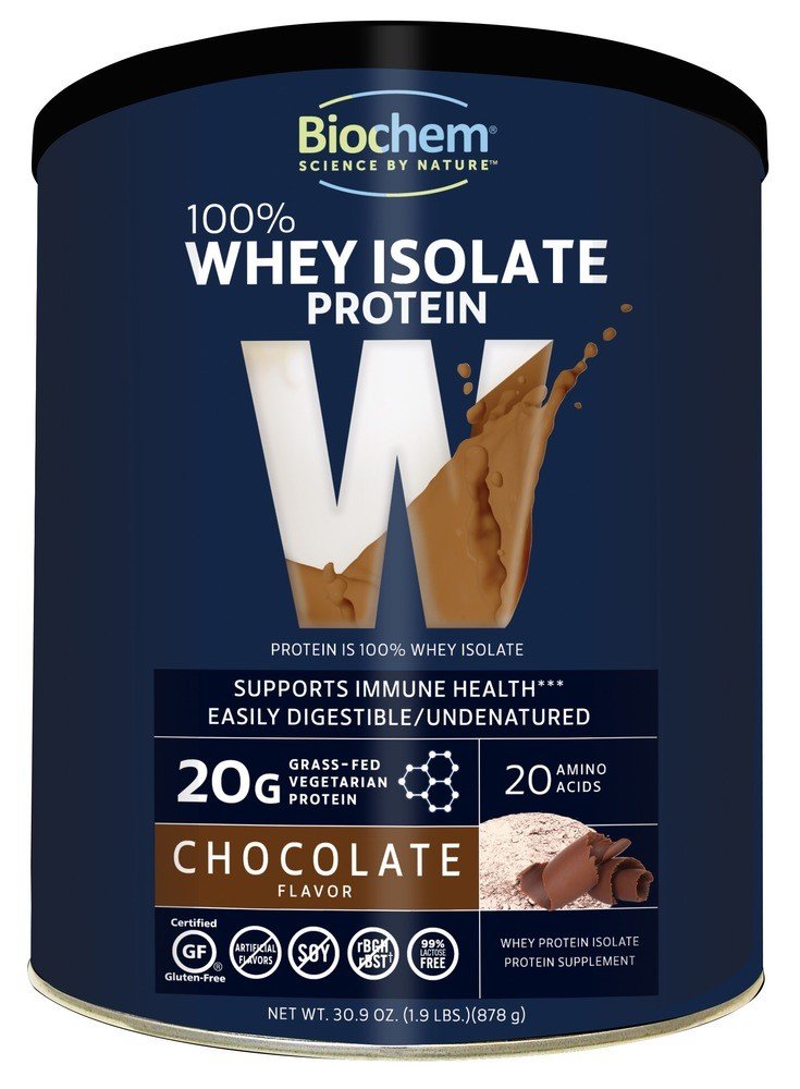 Biochem 100% Whey Protein Chocolate 30.9 oz Powder