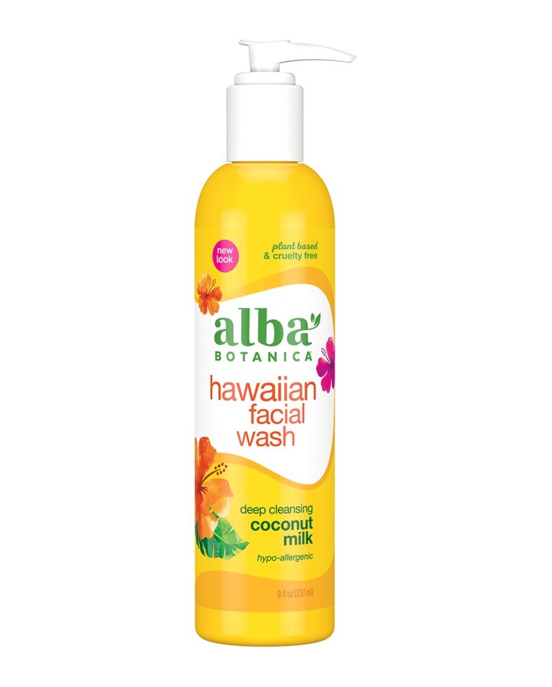 Alba Botanica Hawaiian Facial Wash Coconut Milk 8 oz Liquid